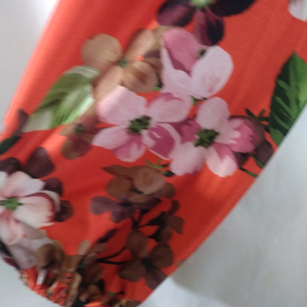 ASOS Orange Floral Long Sleeve Maxi Dress - Picture 4 of 11